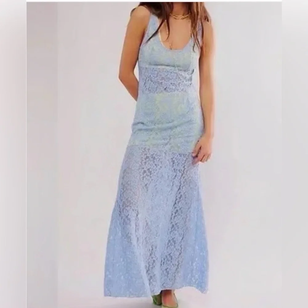FREE PEOPLE feeling for lace maxi slip Sz m